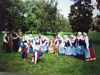 Nadgoplański Zespół Folklorystyczny podczas nagrań dla TV Polonia  