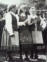 Nadgoplański Zespół Folklorystyczny w trakcie występu na kujawskiej wsi