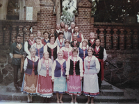 Kapela "Kujawioki" podczas dożynek parafialnych w Osięcinach